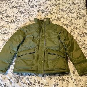 NWT JCrew SHERPA-LINED PUFFER JACKET WITH PRIMALOFT® XS